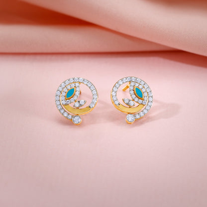 Gold Sparkling Netra Lab Grown Diamond Studs