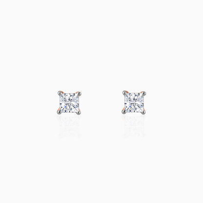 Rose Gold Pretty Solitaire Lab Grown Diamond Studs