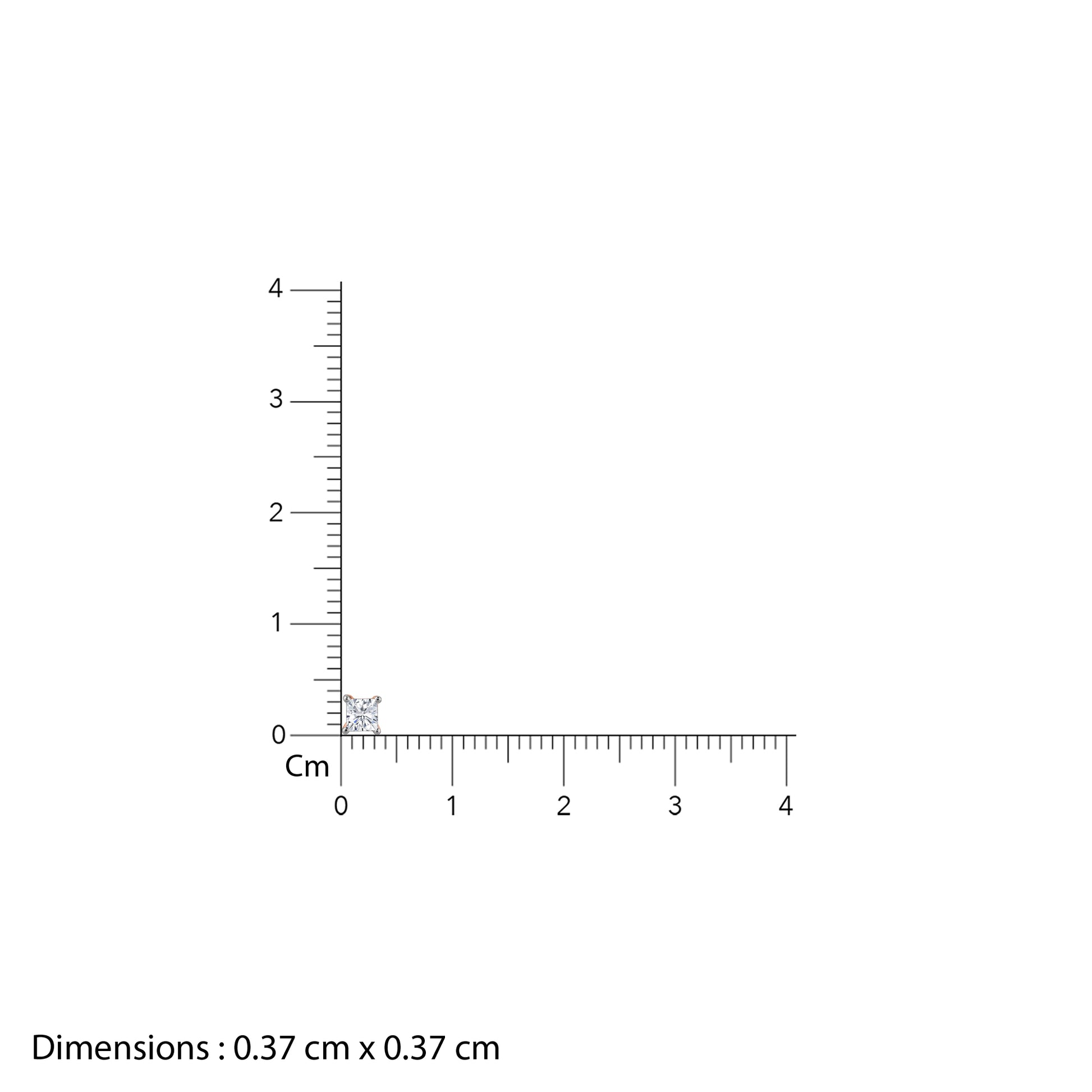 Rose Gold Pretty Solitaire Lab Grown Diamond Studs