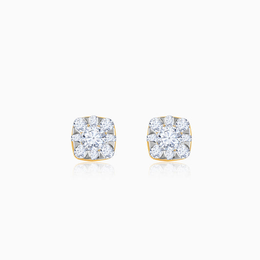 Gold Cosmic Star Lab Grown Diamond Earrings