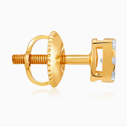 Gold Cosmic Star Lab Grown Diamond Earrings