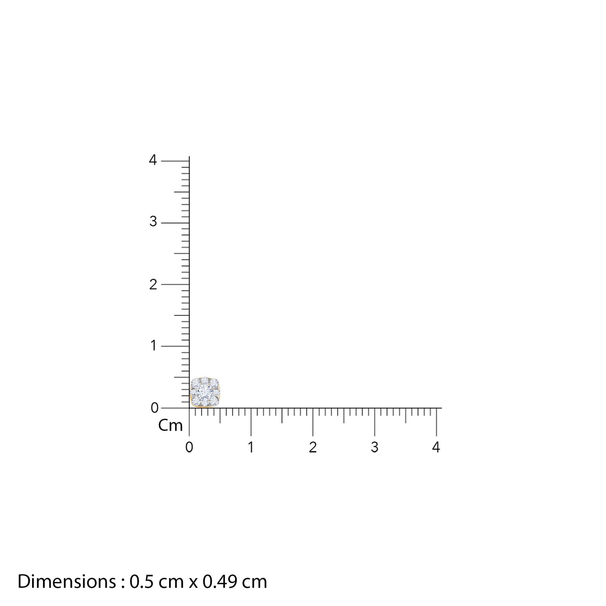 Circular gold earrings with lab-grown diamonds





