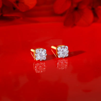 Gold Cosmic Star Lab Grown Diamond Earrings