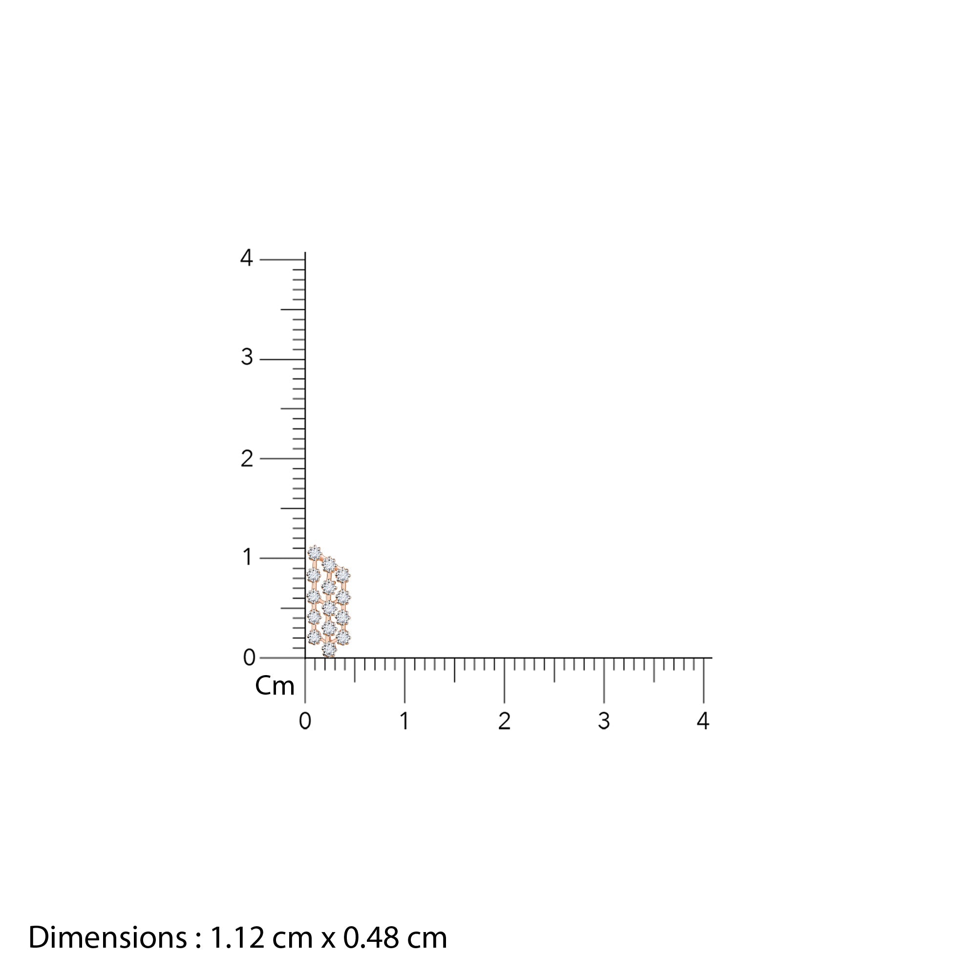 Rose Gold Dynamic Diamond Earrings - view 4