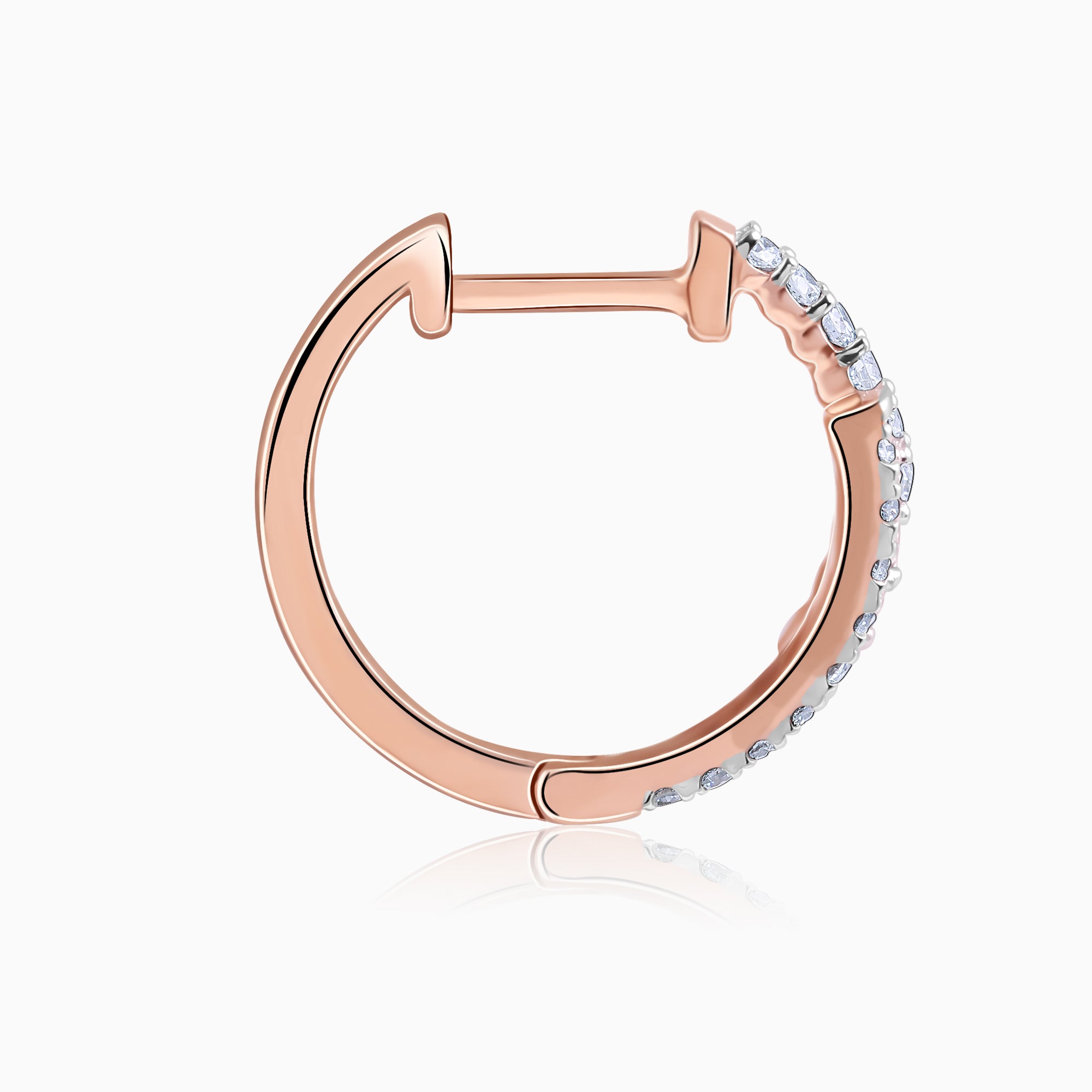 Rose Gold Timeless Charm Lab Grown Diamond Earrings - view 6