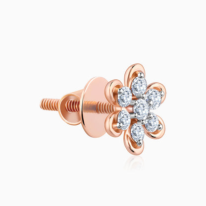 Gold Blossom Burst Diamond Earrings