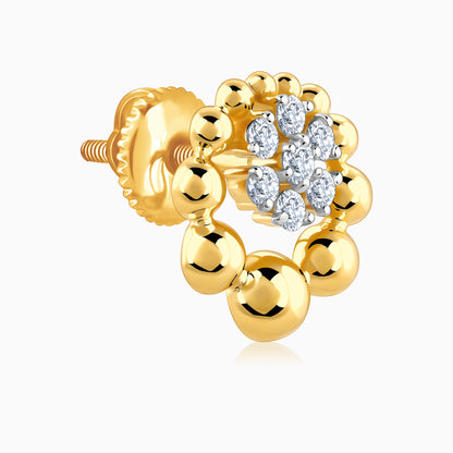 Gold Lantana Diamond Earrings