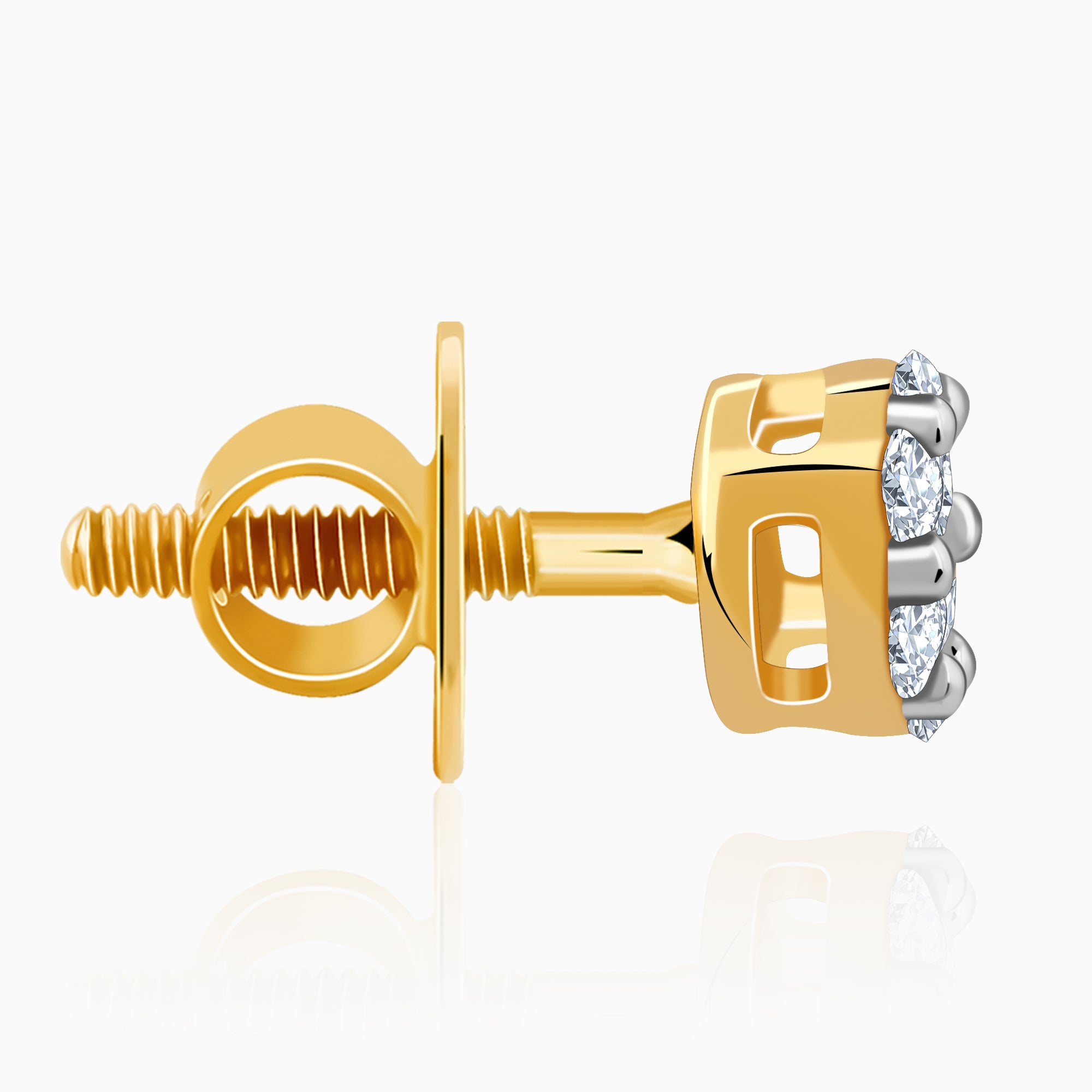 Gold Cute Spark Lab Grown Diamond Studs - view 5