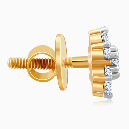 Gold Floral Glimmer Lab Grown Diamond Studs