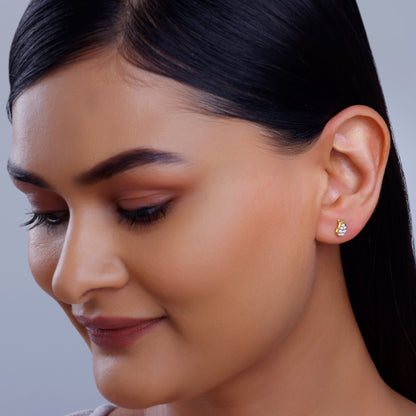 Gold Mango Gleam Lab Grown Diamond Earrings