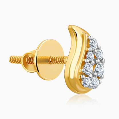 Gold Mango Gleam Lab Grown Diamond Earrings