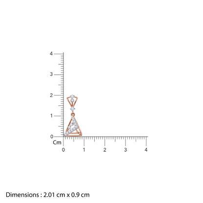 Rose Gold Ternion Lab Grown Diamond Dangler Earrings
