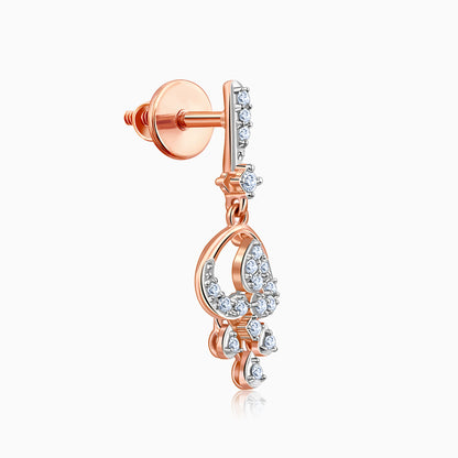 Rose Gold Elegance Lab Grown Diamond Drop Earrings