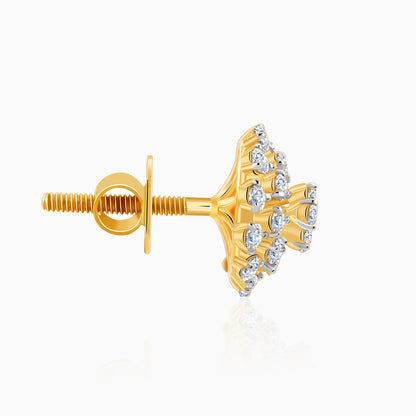 Gold Dandelion Whisper Lab Grown Diamond Earrings