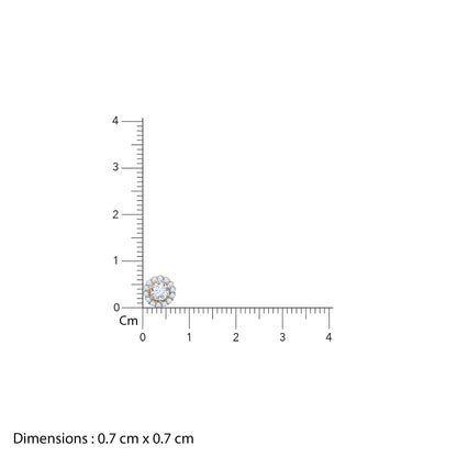 Gold Blossom Halo Lab Grown Diamond Earrings