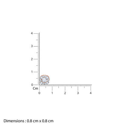 Rose Gold Spring Halo Lab Grown Diamond Earrings