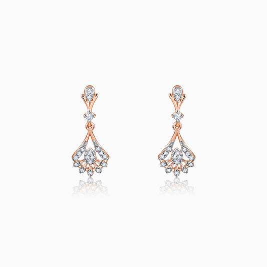 Rose Gold Sparkly Splendor Lab Grown Diamond Earrings