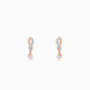 Gold Swirling Lab Grown Diamond Earrings