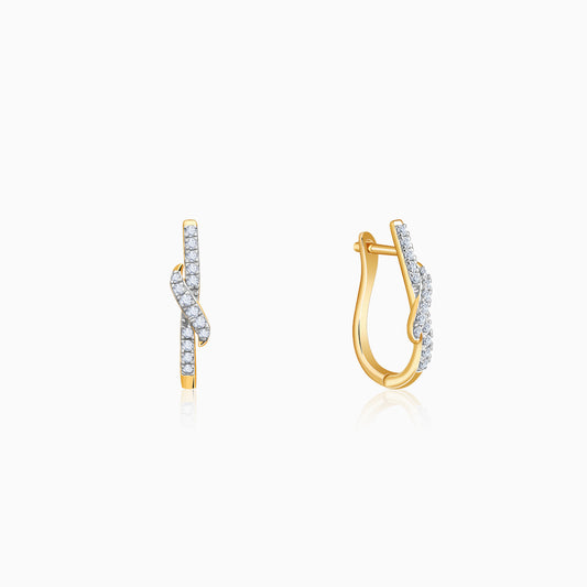 Gold Cross Gracieux Lab Grown Diamond Earrings