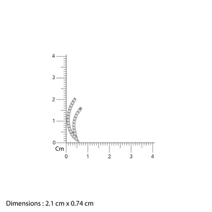 Gold Wave Layers Lab Grown Diamond Earrings