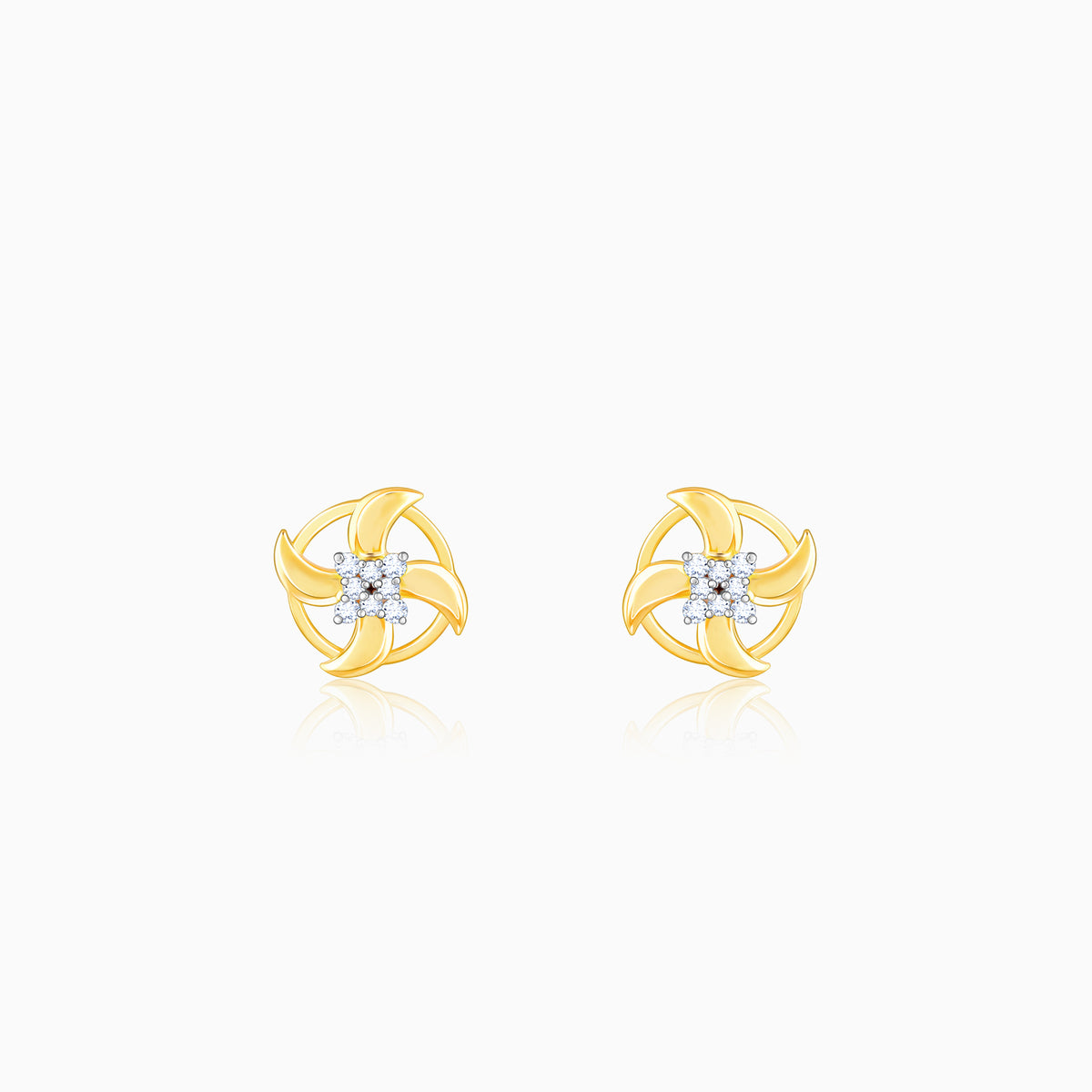 Gold Gentle Breeze Diamond Earrings