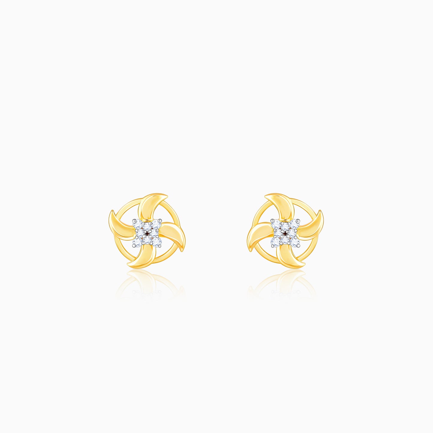Gold Gentle Breeze Diamond Earrings