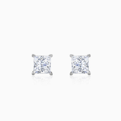 White Gold Classic Solitaire Lab Grown Diamond Studs