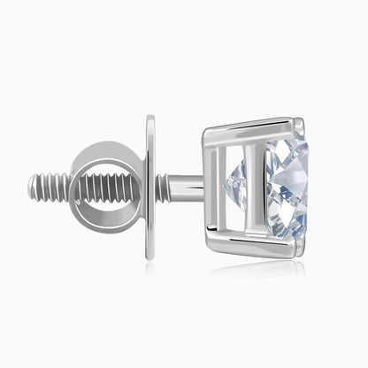 White Gold Classic Solitaire Lab Grown Diamond Studs