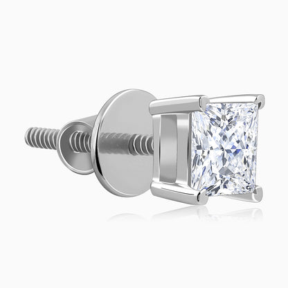 White Gold Classic Solitaire Lab Grown Diamond Studs