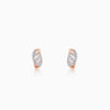 Rose Gold Luna J-hoop Lab Grown Diamond Earrings