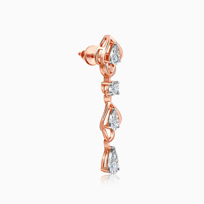 Rose Gold Spirited Spade Lab Grown Diamond Earrings
