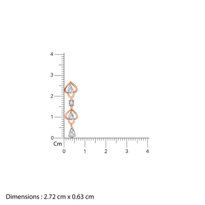 Rose Gold Spirited Spade Lab Grown Diamond Earrings