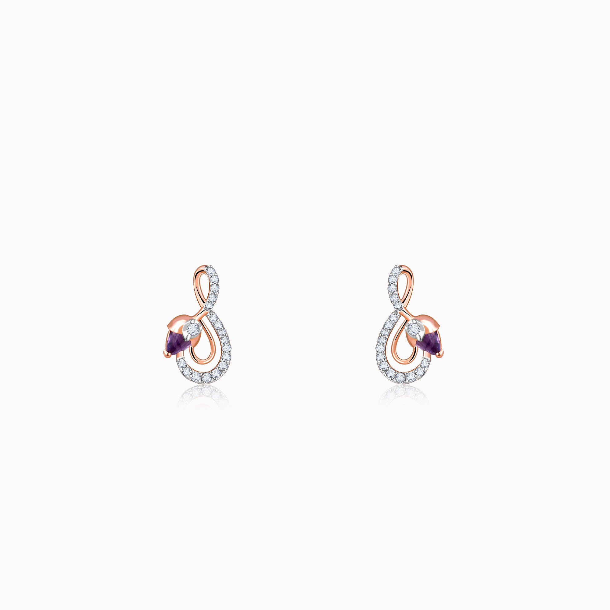 Rose Gold Musically Her Lab Grown Diamond Earrings