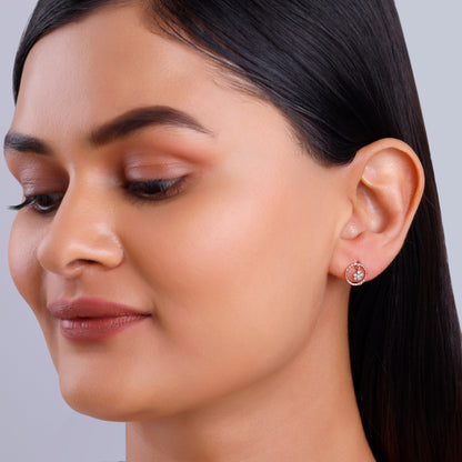 Rose Gold Magnolia Mist Lab Grown Diamond Earrings