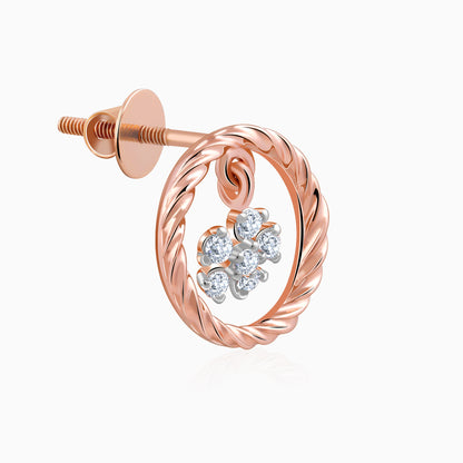 Rose Gold Magnolia Mist Lab Grown Diamond Earrings