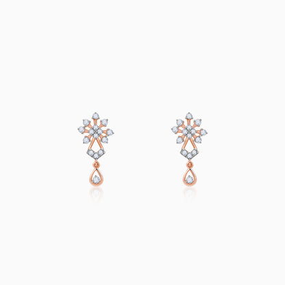 Rose Gold Petal Poetry Lab Grown Diamond Earrings