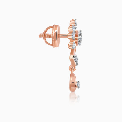 Rose Gold Petal Poetry Lab Grown Diamond Earrings