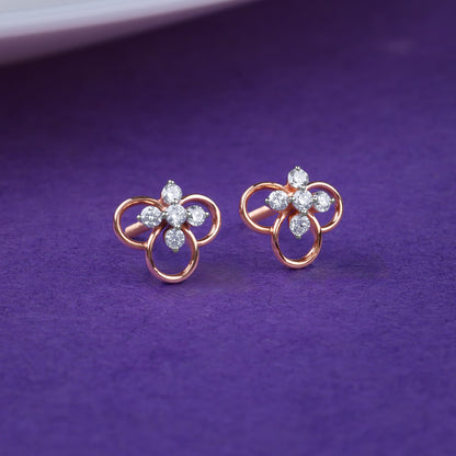 Rose Gold Velora Lab Grown Diamond Stud Earrings