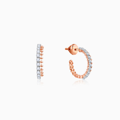Rose Gold Iconic Hoop Lab Grown Diamond Earrings