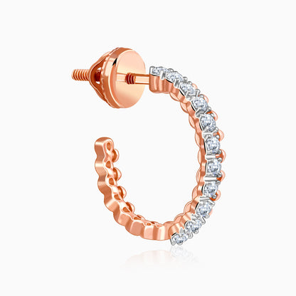 Rose Gold Iconic Hoop Lab Grown Diamond Earrings