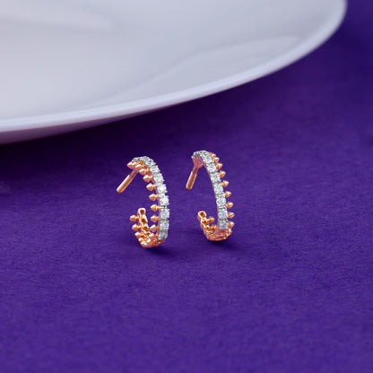 Rose Gold Iconic Hoop Lab Grown Diamond Earrings