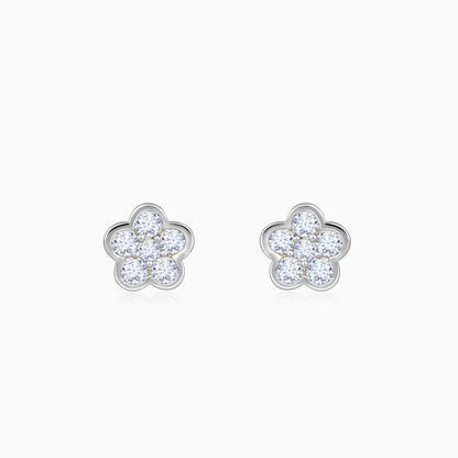 Gold Floral Dazzle Lab Grown Diamond Studs