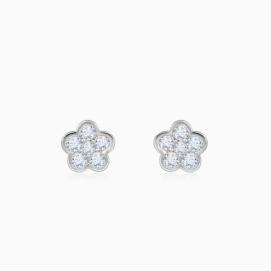 Gold Floral Dazzle Lab Grown Diamond Studs