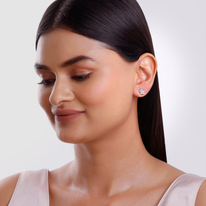 Gold Floral Dazzle Lab Grown Diamond Studs