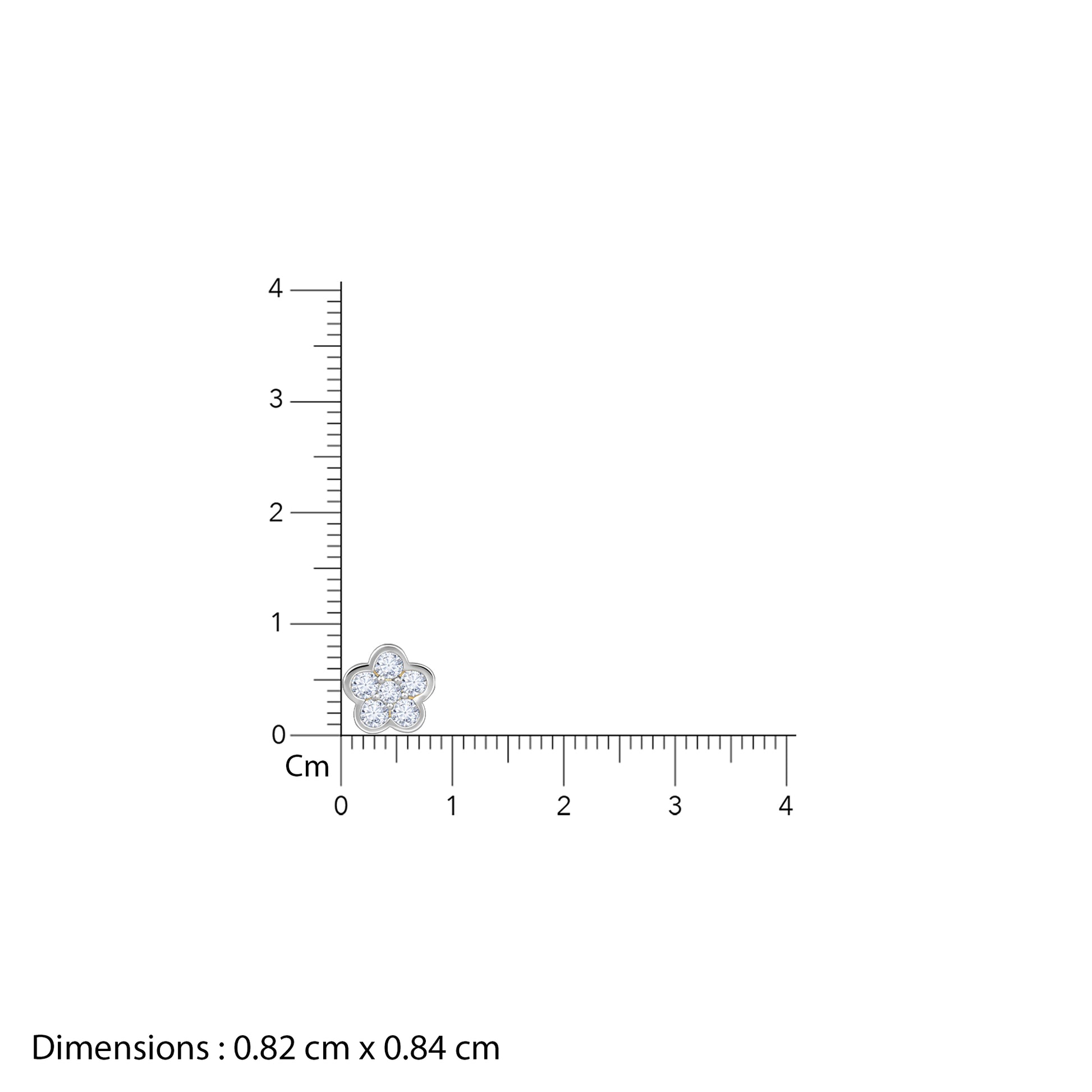  Gold Floral Dazzle Diamond Studs - pure rose gold earrings for women