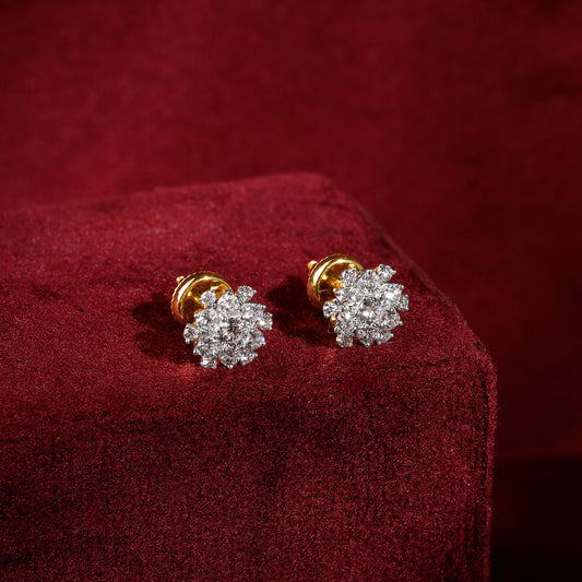Gold Starry Splash Lab Grown Diamond Studs