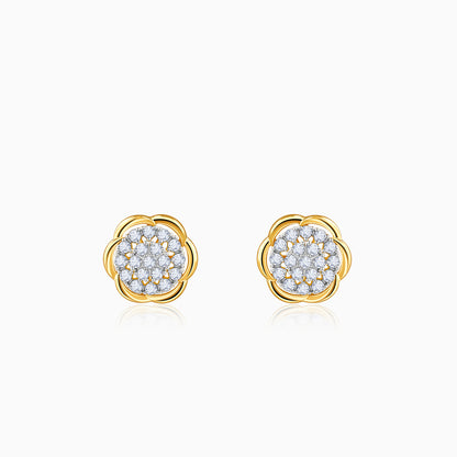 Gold Petunia Paradise Lab Grown Diamond Earrings