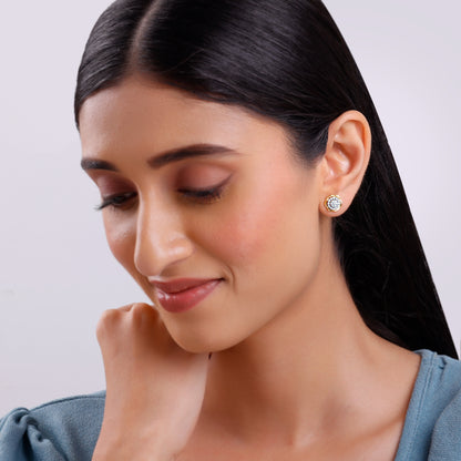 Gold Petunia Paradise Lab Grown Diamond Earrings