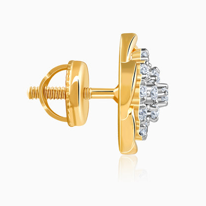 Gold Petunia Paradise Lab Grown Diamond Earrings