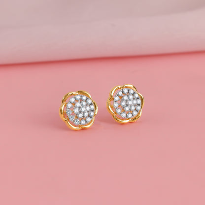 Gold Petunia Paradise Lab Grown Diamond Earrings